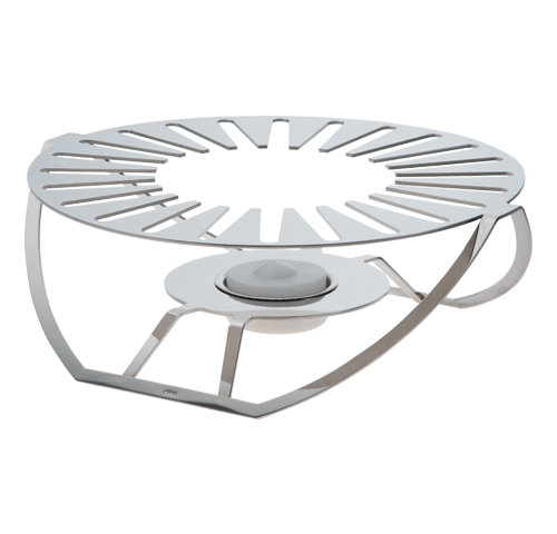 Stainless steel food warmer - Chauffe plat rond acier 30cm